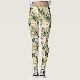 Färgämnen och blommor av Vintage (1) Leggings