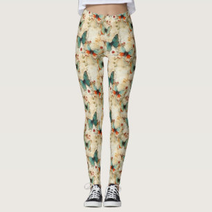 Färgämnen och blommor av Vintage (3) Leggings