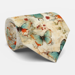 Färgämnen och blommor av Vintage (3) Slips