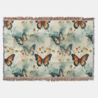 Färgämnen och blommor av Vintage (7) Filt