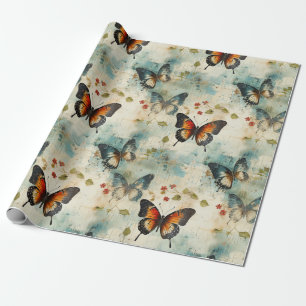 Färgämnen och blommor av Vintage (7) Presentpapper