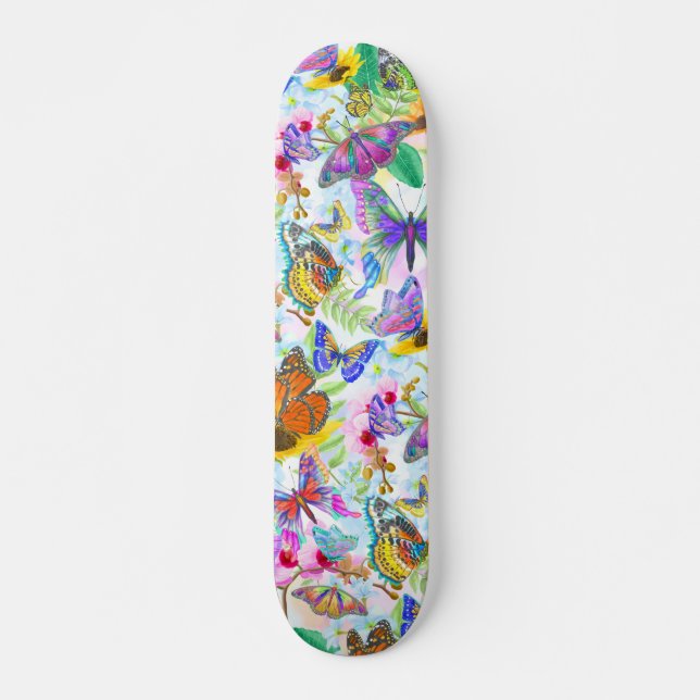 Färgämnen och blommor mini skateboard bräda 18,5 cm (Framsida)