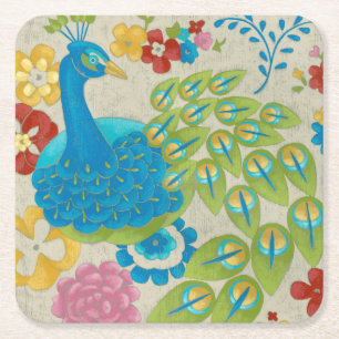 Färgämnen och blommor underlägg papper kvadrat
