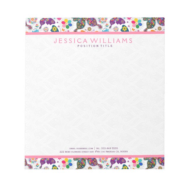 Färgämnen och blomsterprodukter i Mönster Anteckningsblock (Framsida)