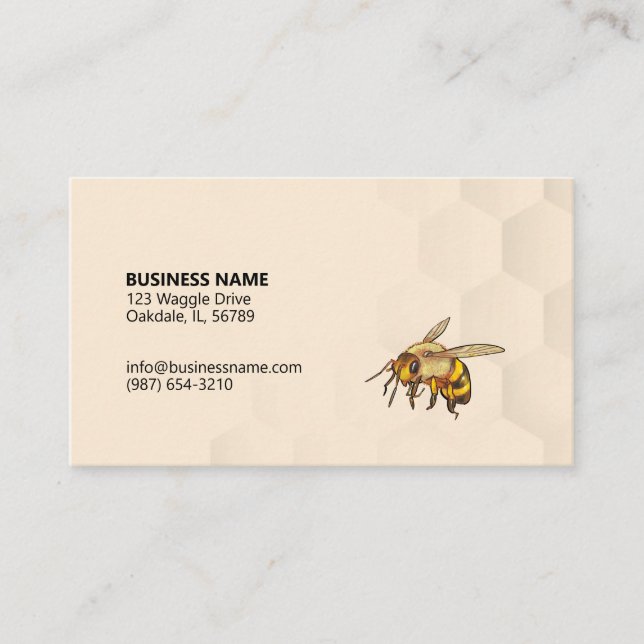 Färgämnen och honeycomb Antique White Visitkort (Framsida)