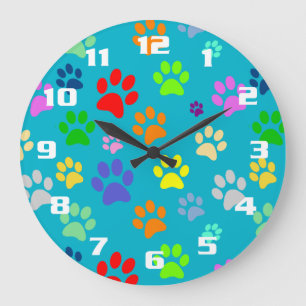 Färgämnen och kute Pet Tass Mönster Stor Klocka