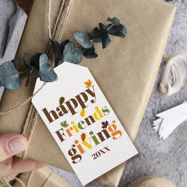 Färgämnen och löv Friendsgiving faller Presentetikett