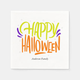 Färgämnen och Roligt "Happy halloween" Pappersservett