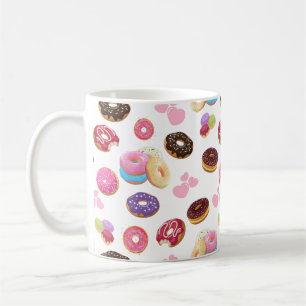 Färgämnen och smakfulla donötter och öron kaffemugg