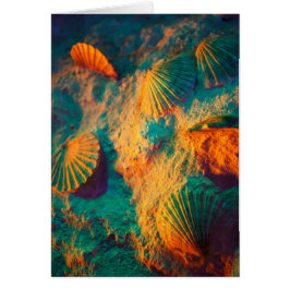 Färgämnen och Snäckor på Beech Hälsningskort