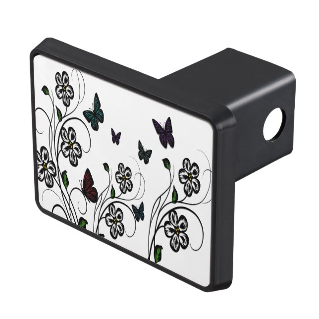 Färgämnen på vita blommor dragkroksskydd (Topp Höger)