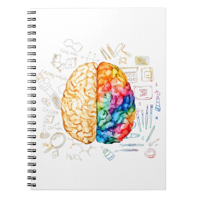 Färgämnen - vetenskap och konst - neurovetenskap N Anteckningsbok (Framsidan)