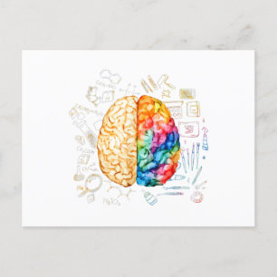 Färgämnen - vetenskap och konst - neurovetenskap N Vykort