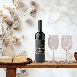 Färgämnen Vild Flowers Bröllop Vin-etiketter Vinflaska Etikett