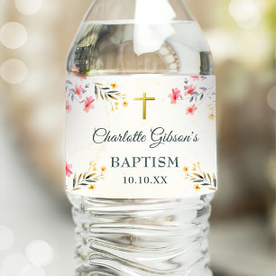 Färgämnen Wildblombaptism Papprare Tallrikar Vattenflaskor Etikett