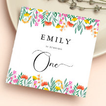 Färgämnen Wildblommor 1:a födelsedagen Party