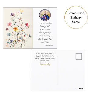 Färgämnen Wildblommor Pantocrator Orthodox Birthda Vykort