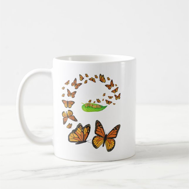 Färgämnesamorfos - Butterfly Älskare Butterfli Kaffemugg (Vänster)