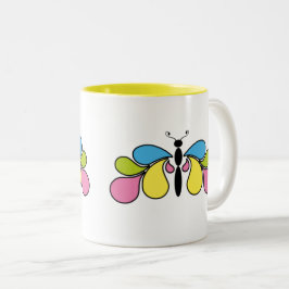 Färgämnet Abstrakt Butterfly Coffee Mugg