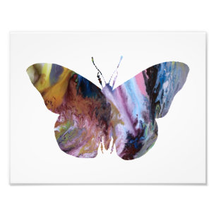Färgämnet abstrakt Butterfly silhouette Fototryck