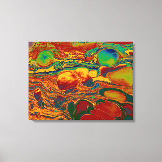 Färgämnet Abstrakt Oil Paint Mönster Art Canvastryck