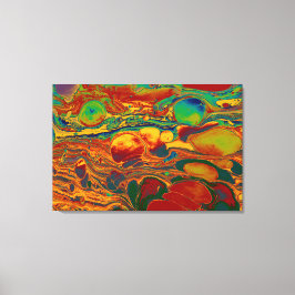 Färgämnet Abstrakt Oil Paint Mönster Art Canvastryck