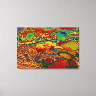 Färgämnet Abstrakt Oil Paint Mönster Art Canvastryck