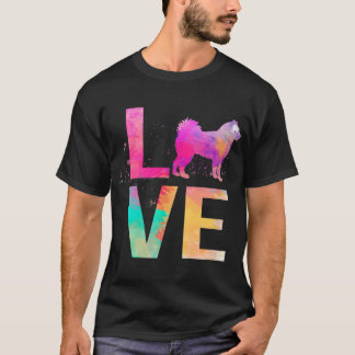 Färgämnet Alaska Malamute Hund Mamma-gåvor Alaska T Shirt