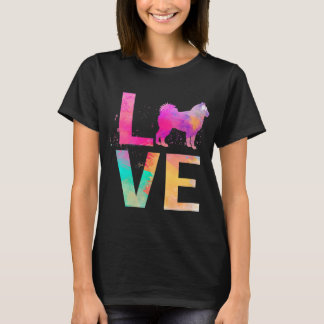 Färgämnet Alaska Malamute Hund Mamma-gåvor Alaska T Shirt