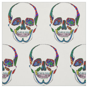 Färgämnet anatomiskt socker Skullmosaik Mönster Tyg