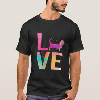 Färgämnet Basset Hound Hund Mamma Gifts Basset Hou T Shirt