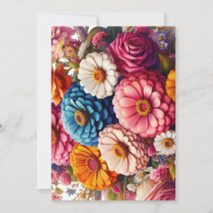 Färgämnet Blommigt/Vår Zinnia/Ro Julkort