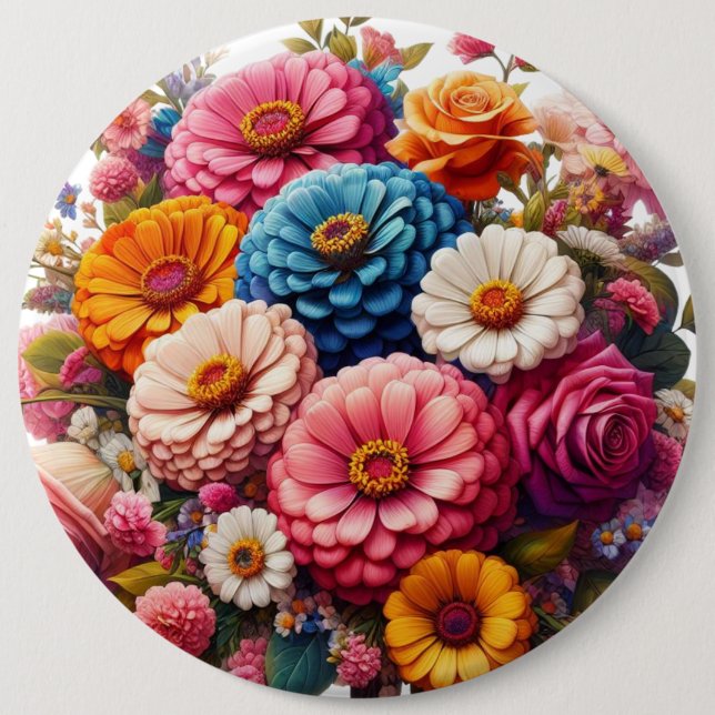 Färgämnet Blommigt/Vår Zinnia/Ro Knapp (Framsida)