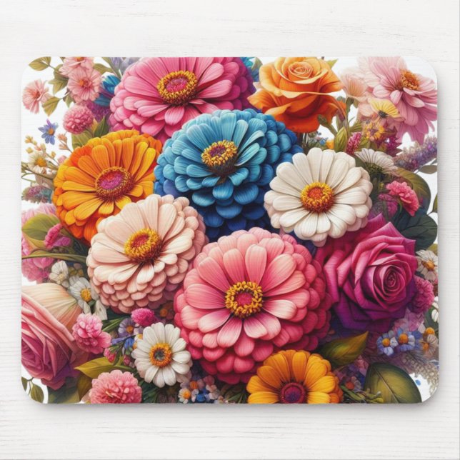 Färgämnet Blommigt/Vår Zinnia/Ro Musmatta (Framsidan)