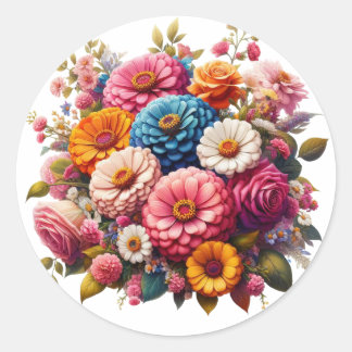 Färgämnet Blommigt/Vår Zinnia/Ro Runt Klistermärke