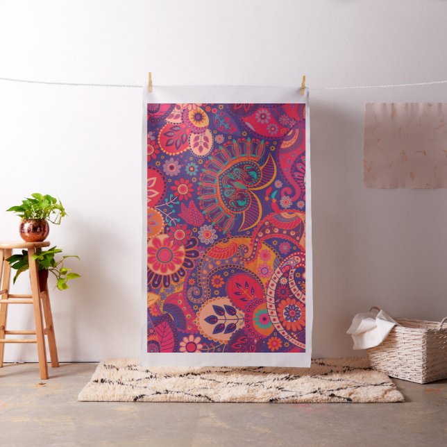 Färgämnet bohemian Boho MOD Hippy Chic Mönster Tyg (In Situ)