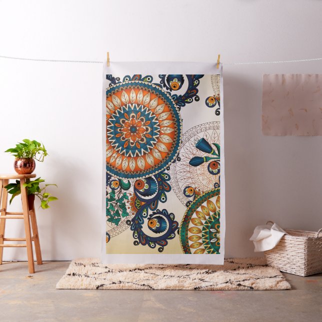 Färgämnet bohemian Boho MOD Hippy Chic Mönster Tyg (In Situ)