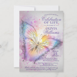 Färgämnet Butterfly Firande i Life Inbjudningar