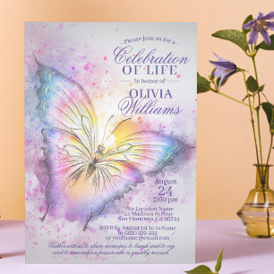 Färgämnet Butterfly Firande i Life Inbjudningar