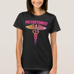 Färgämnet Caduceus Phlebotomist Manar Wome T Shirt