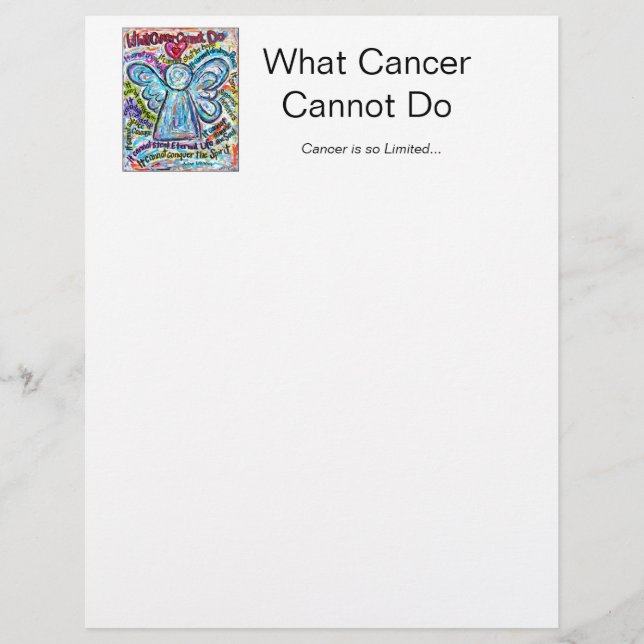 Färgämnet cancer Angel Letterhead (Framsida)