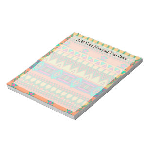 Färgämnet Chevron Zig Zag Tribal Aztec Ikat Mön Anteckningsblock