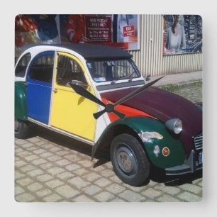 Färgämnet citroen 2 CV Fyrkantig Klocka