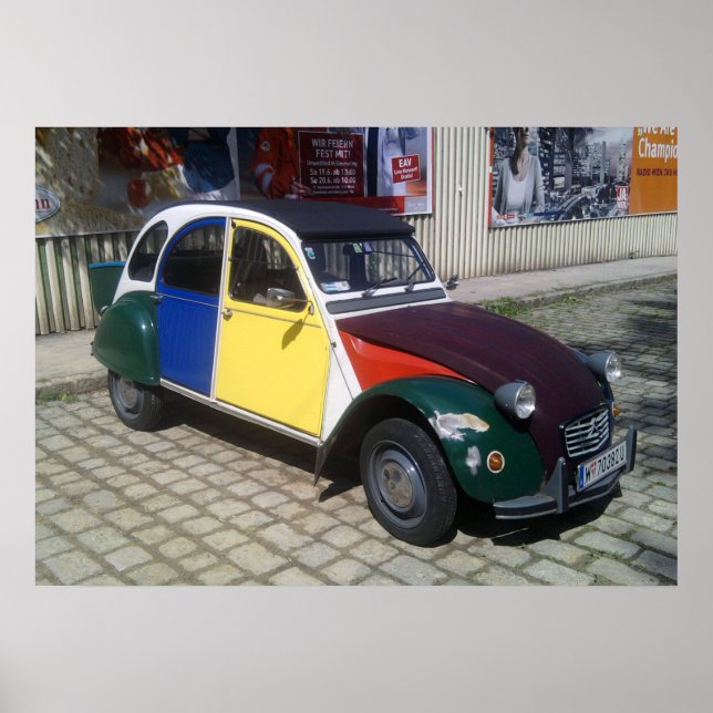 Färgämnet citroen 2 CV Poster (Framsidan)