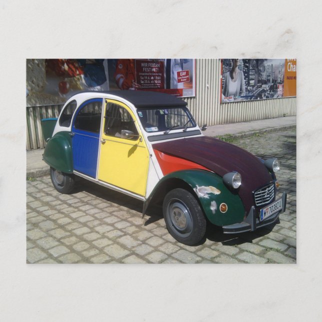 Färgämnet citroen 2 CV Vykort (Framsida)