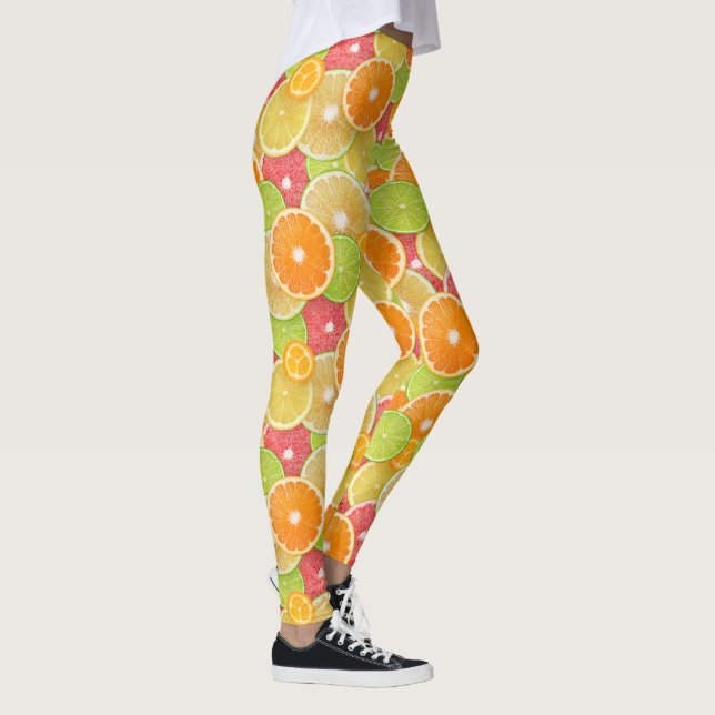 Färgämnet citrusfrukter leggings (Höger)