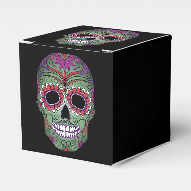 Färgämnet Day of the dead Grunge Sugar Skull Presentaskar (Framsidan Sidan)