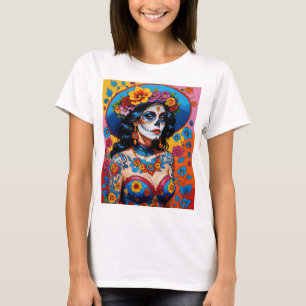 Färgämnet Day of the dead Sugar Skull Art Tee