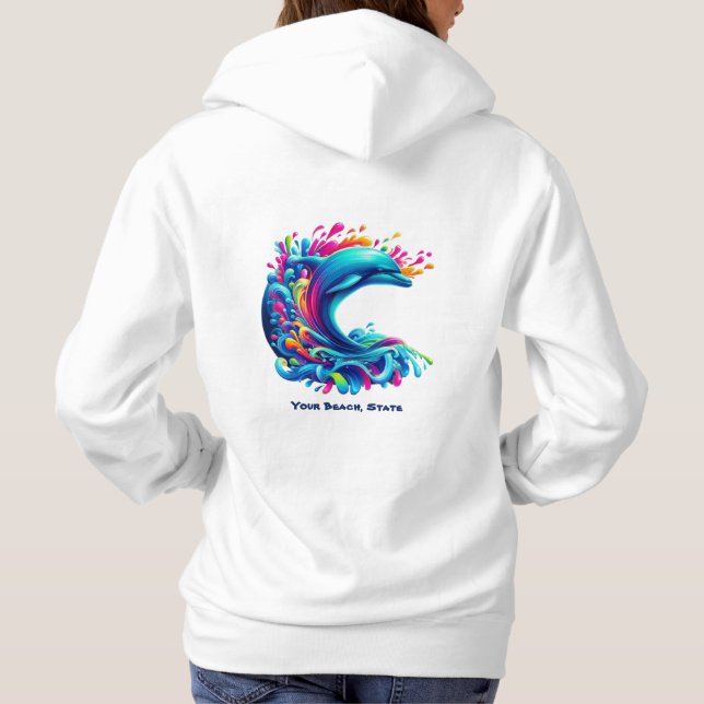 Färgämnet delfin Stänk-Fisherman Core- T Shirt (Baksida)