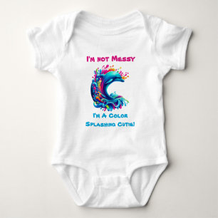 Färgämnet delfin Stänk- T Shirt